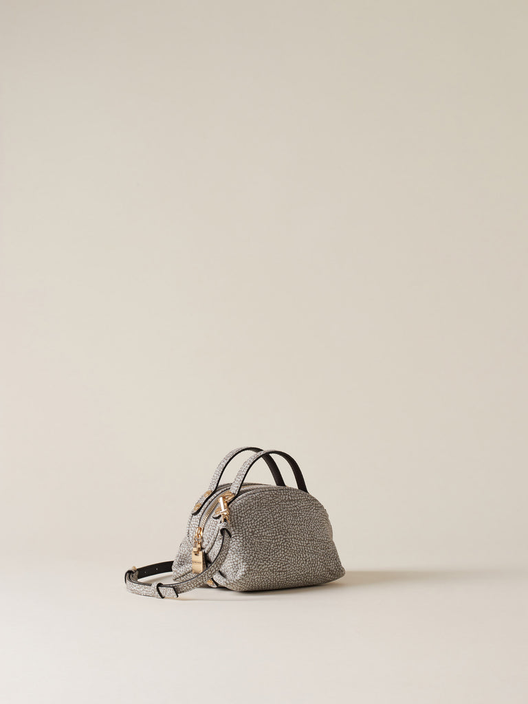 Op Suede shoulder bag - BOWLER BAG MINI - Borbonese