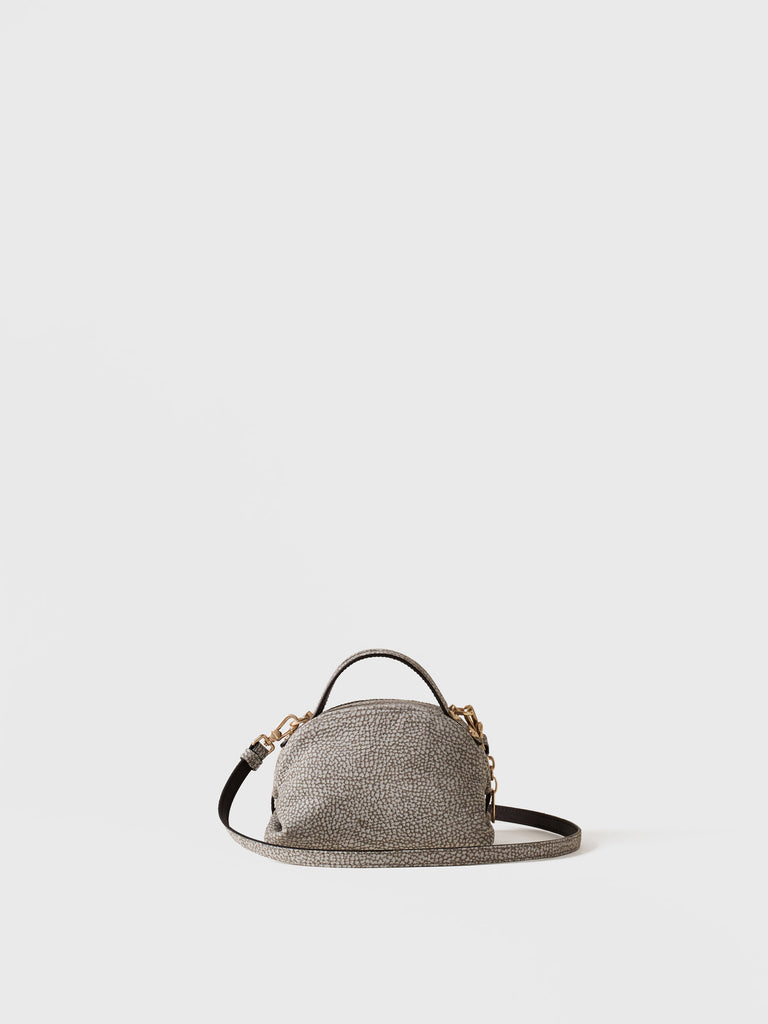Op Suede shoulder bag - BOWLER BAG MINI - Borbonese