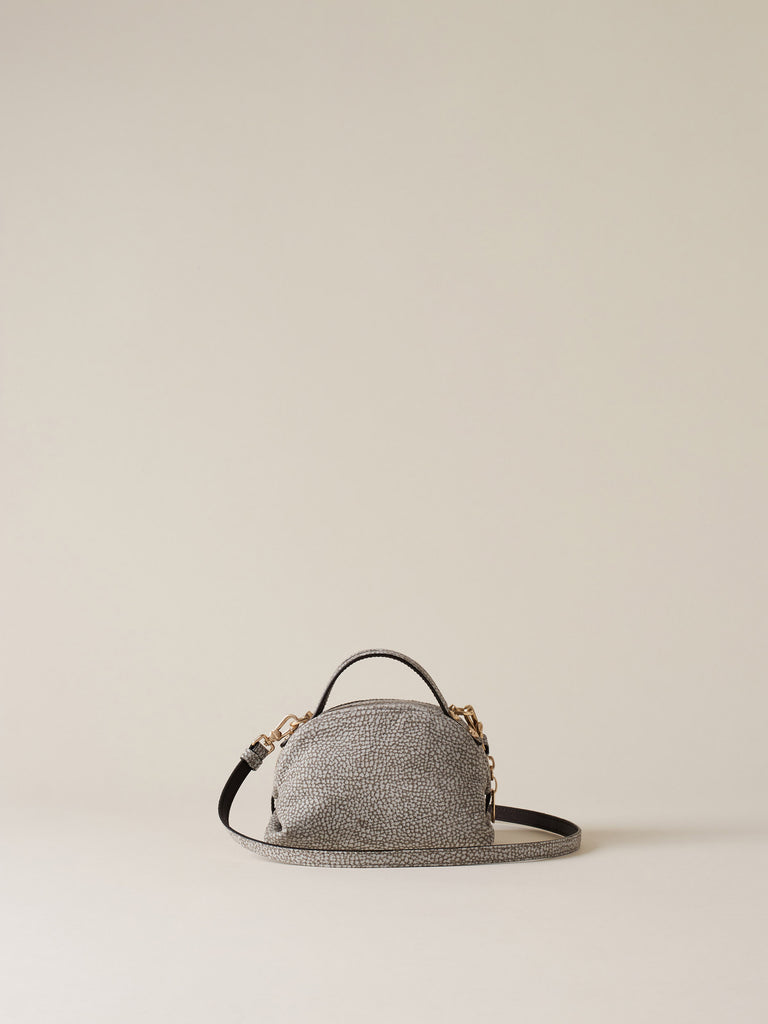 Op Suede shoulder bag - BOWLER BAG MINI - Borbonese
