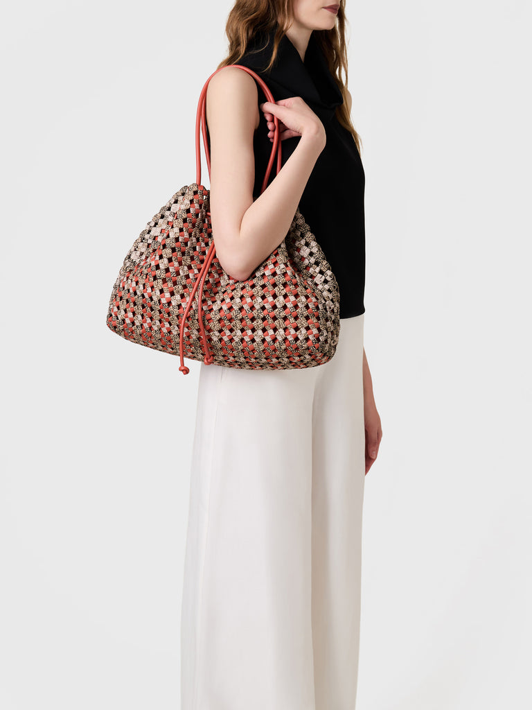Op Recycled fabric Shoulder bag - LA NIDO SHOPPING BAG LARGE - Borbonese