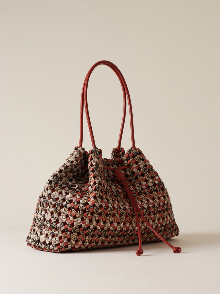 Borsa a spalla di Tessuto riciclato Op - LA NIDO BORSA SHOPPING LARGE - Borbonese