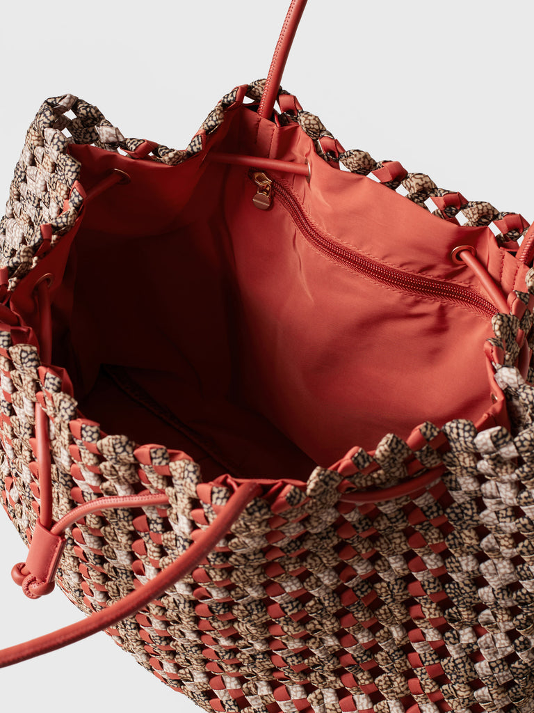 Op Recycled fabric Shoulder bag - LA NIDO SHOPPING BAG LARGE - Borbonese