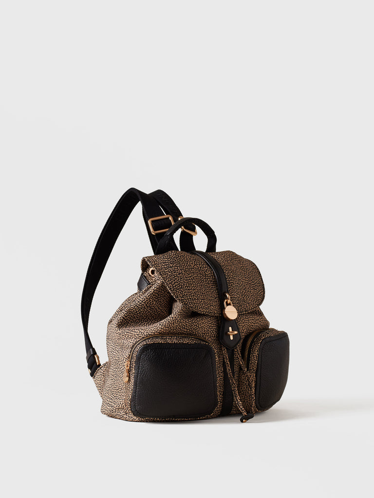 Zaino in Tessuto ricicalto Op e Pelle - POCHE ZAINO MEDIUM - Borbonese