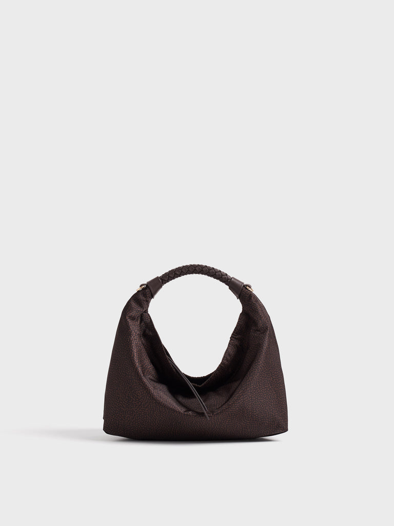 Borsa a mano in tessuto Op - PLIE BORSA HOBO SMALL - Borbonese