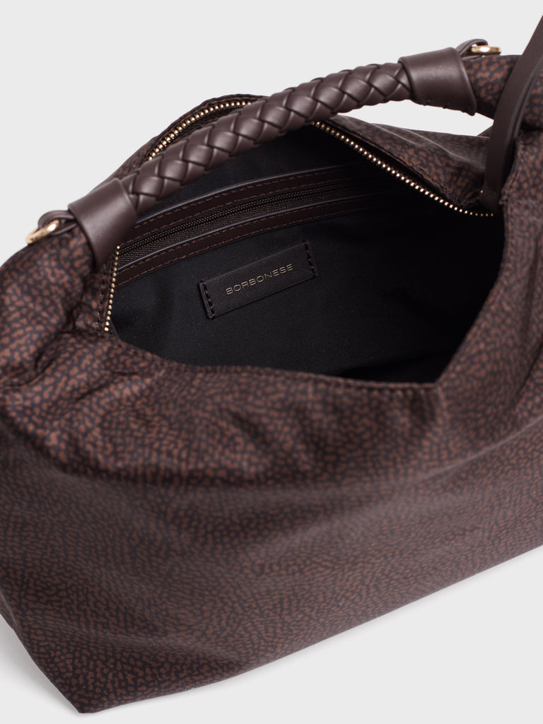 Borsa a mano in tessuto Op - PLIE BORSA HOBO SMALL - Borbonese