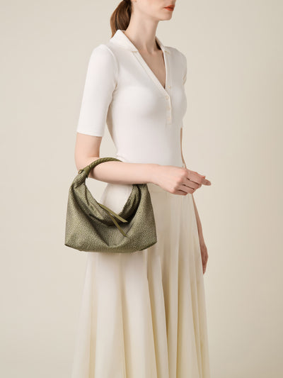 PLIE BORSA HOBO SMALL - The Khaki Edit - Borbonese