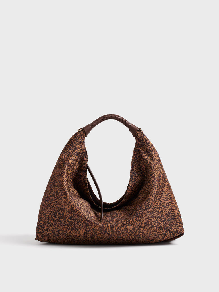Op fabric Handbag - PLIE HOBO BAG MEDIUM - Borbonese