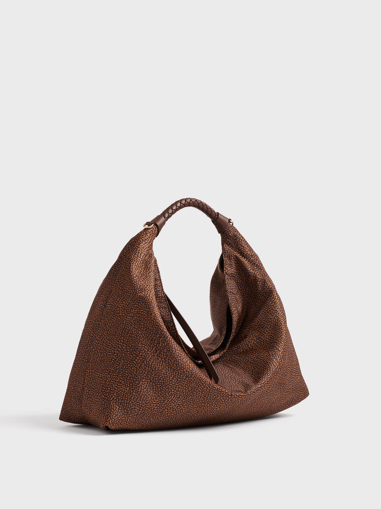 Op fabric Handbag - PLIE HOBO BAG MEDIUM - Borbonese