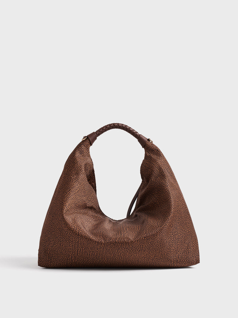 Op fabric Handbag - PLIE HOBO BAG MEDIUM - Borbonese