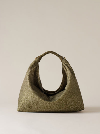 PLIE BORSA HOBO MEDIUM - The Khaki Edit - Borbonese