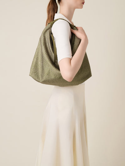PLIE BORSA HOBO MEDIUM - The Khaki Edit - Borbonese