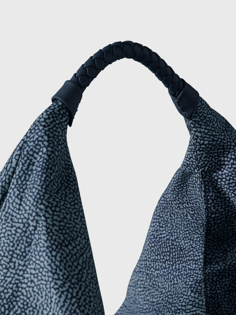 Borsa a spalla in Tessuto riciclato Op - PLIE BORSA HOBO LARGE - Borbonese