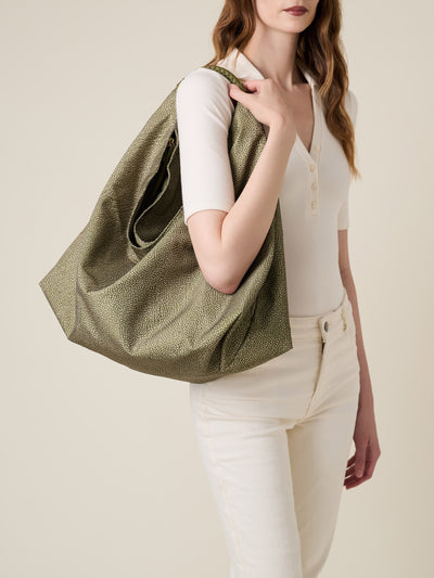 PLIE BORSA HOBO LARGE - The Khaki Edit - Borbonese