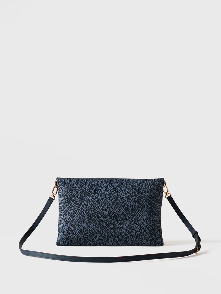 Op Recycled fabric and Leather Crossbody bag - VIS A VIS SMALL SHOULDER BAG - Borbonese