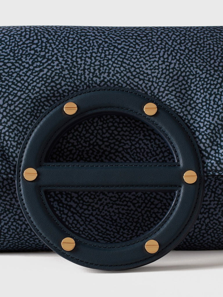 Op Recycled fabric and Leather Crossbody bag - VIS A VIS SMALL SHOULDER BAG - Borbonese