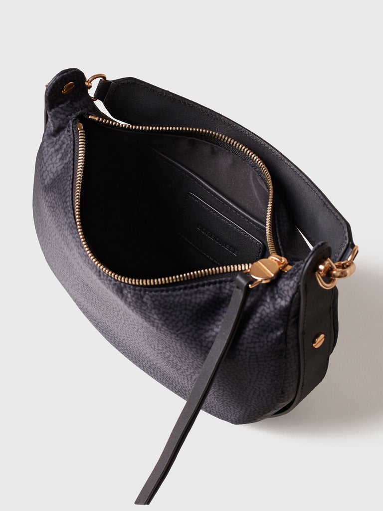 Op Recycled fabric and letaher Handbag - FRAME HOBO BAG SMALL - Borbonese