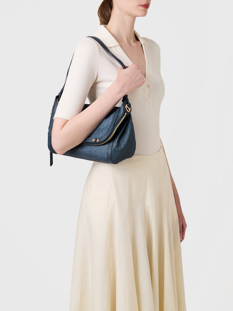 Op Recycled fabric and leather Shoulder bag - FRAME CROSSOVER SMALL - Borbonese