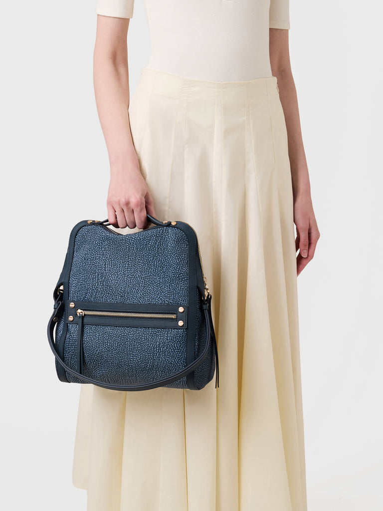 Op Recycled fabric and leather Shoulder bag - FRAME CROSSOVER SMALL - Borbonese