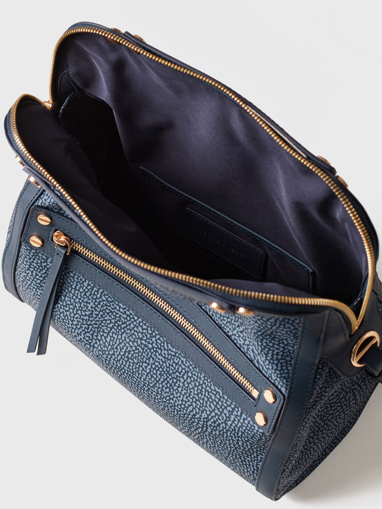 Op Recycled fabric and leather Shoulder bag - FRAME CROSSOVER SMALL - Borbonese