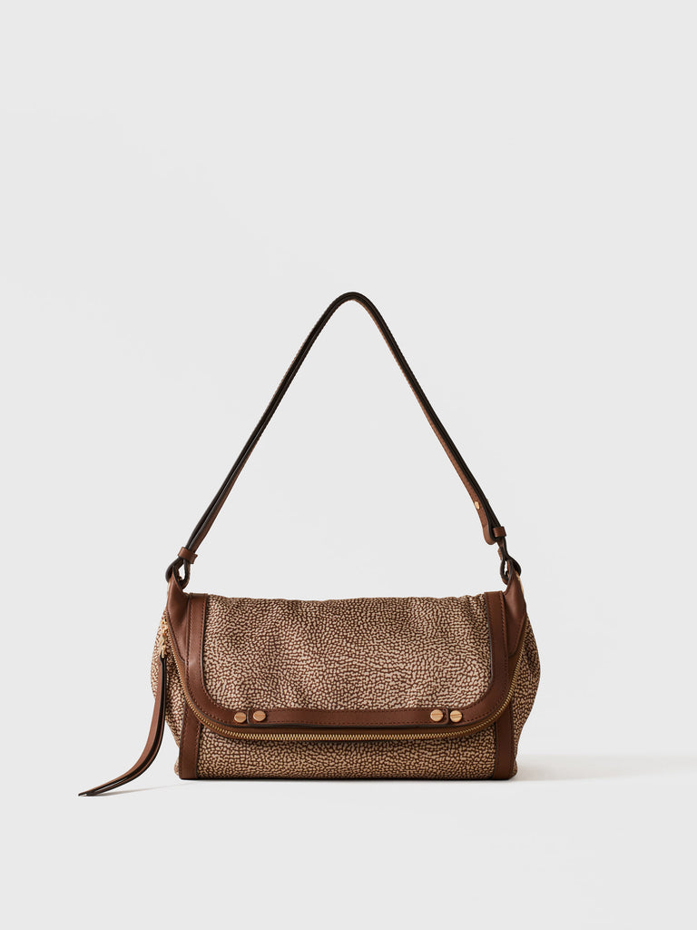 Op Recycled fabric and leather Shoulder bag - FRAME CROSSOVER SMALL - Borbonese