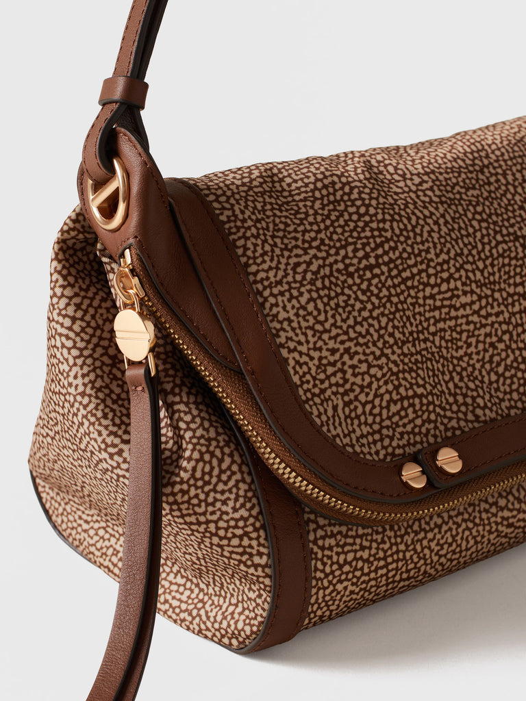 Op Recycled fabric and leather Shoulder bag - FRAME CROSSOVER SMALL - Borbonese
