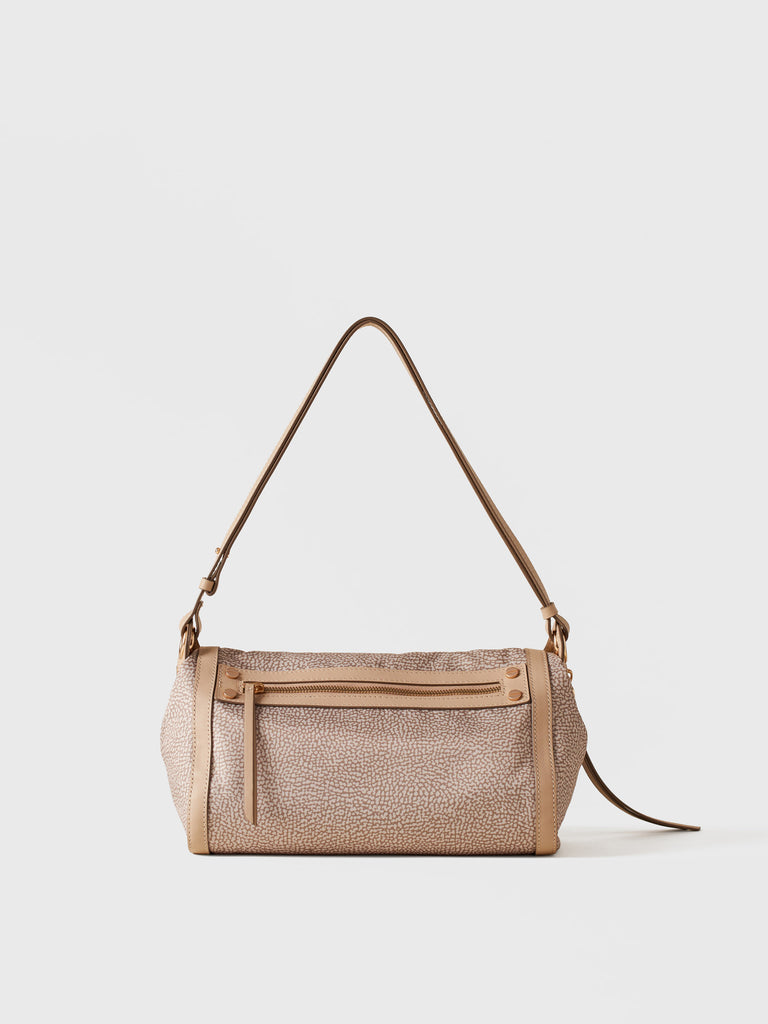 Op Recycled fabric and leather Shoulder bag - FRAME CROSSOVER SMALL - Borbonese