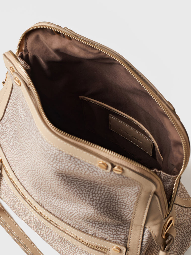 Op Recycled fabric and leather Shoulder bag - FRAME CROSSOVER SMALL - Borbonese