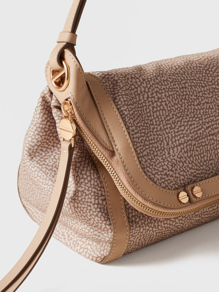 Op Recycled fabric and leather Shoulder bag - FRAME CROSSOVER SMALL - Borbonese