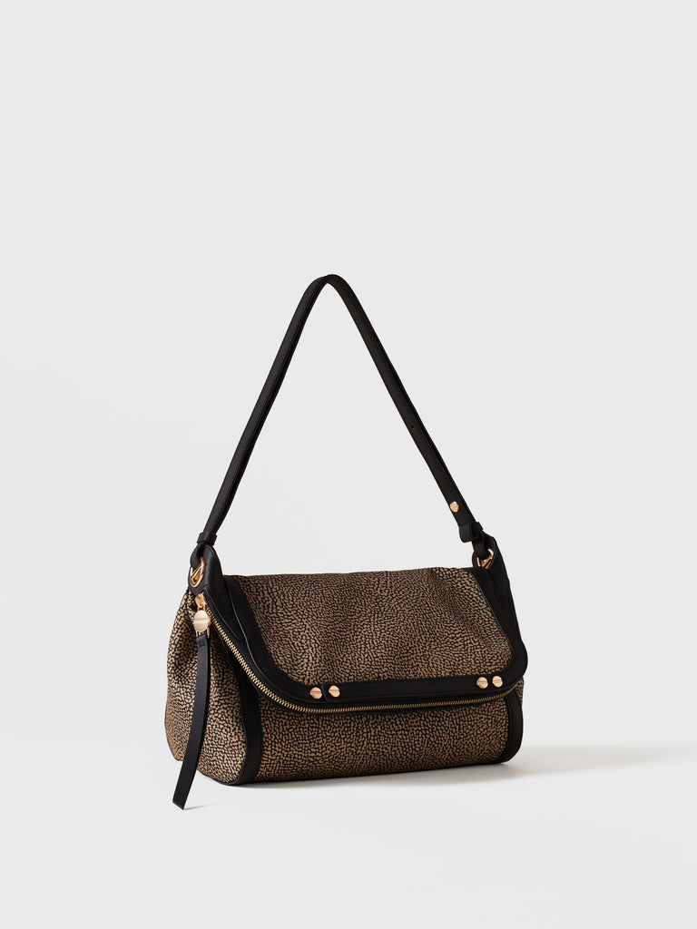 Op Recycled fabric and leather Shoulder bag - FRAME CROSSOVER SMALL - Borbonese