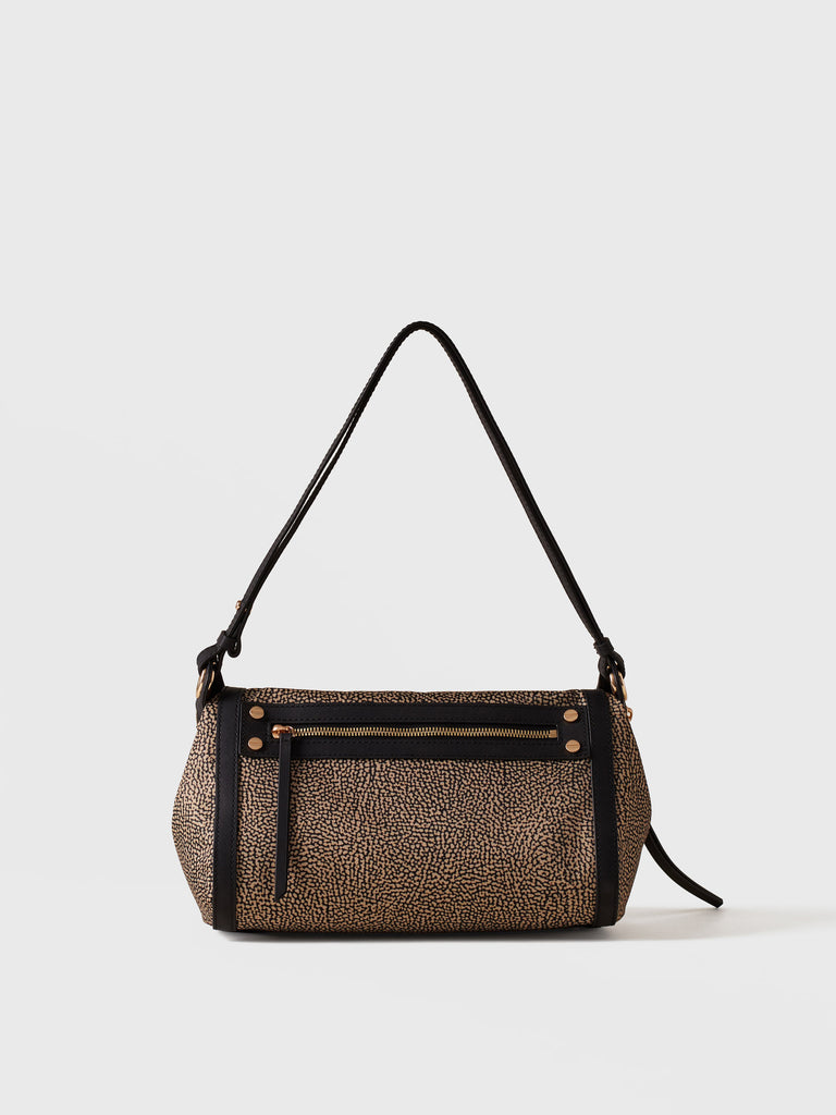 Op Recycled fabric and leather Shoulder bag - FRAME CROSSOVER SMALL - Borbonese