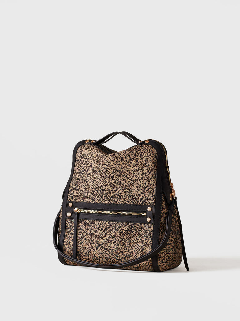 Op Recycled fabric and leather Shoulder bag - FRAME CROSSOVER SMALL - Borbonese