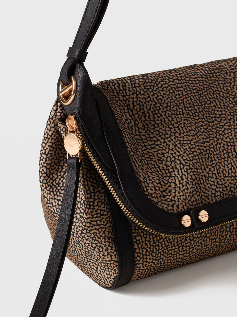 Op Recycled fabric and leather Shoulder bag - FRAME CROSSOVER SMALL - Borbonese