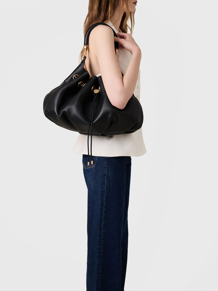 Borsa a spalla di Pelle - COLLIER BORSA HOBO LARGE - Borbonese