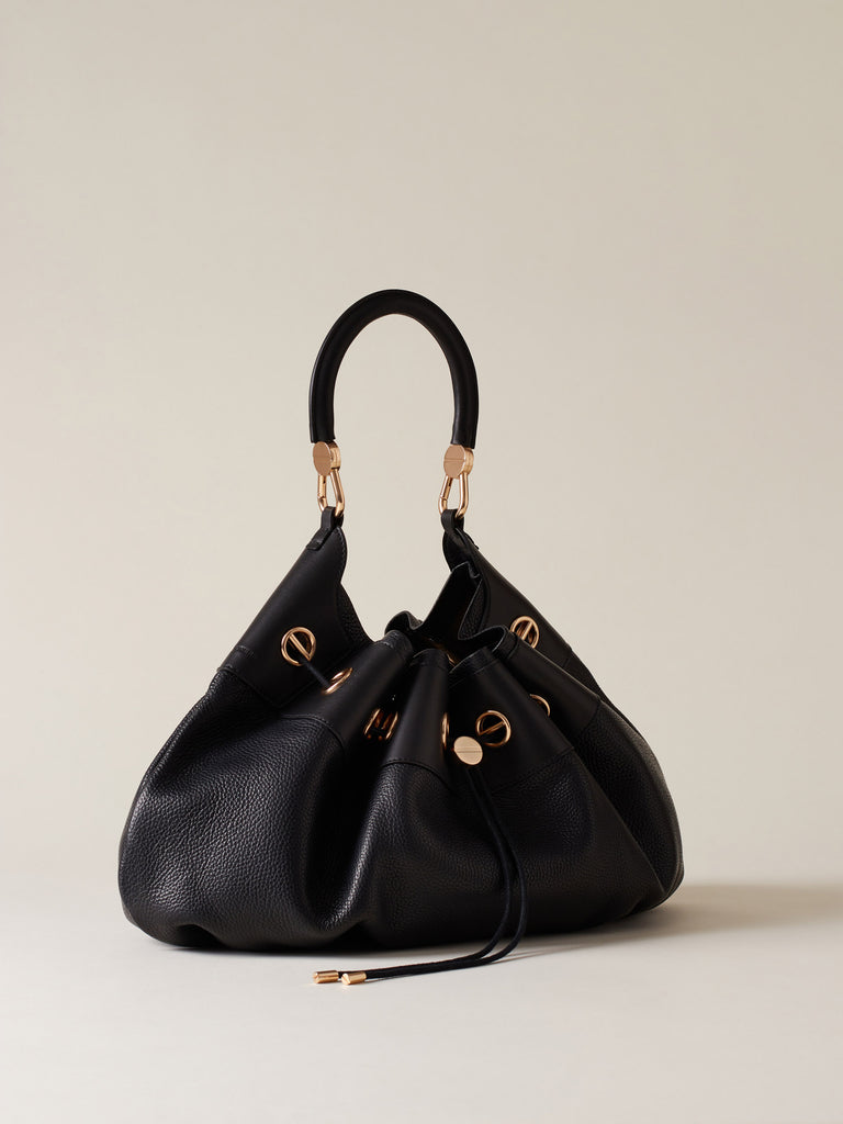 Leather shoulder bag - COLLIER HOBO BAG LARGE - Borbonese