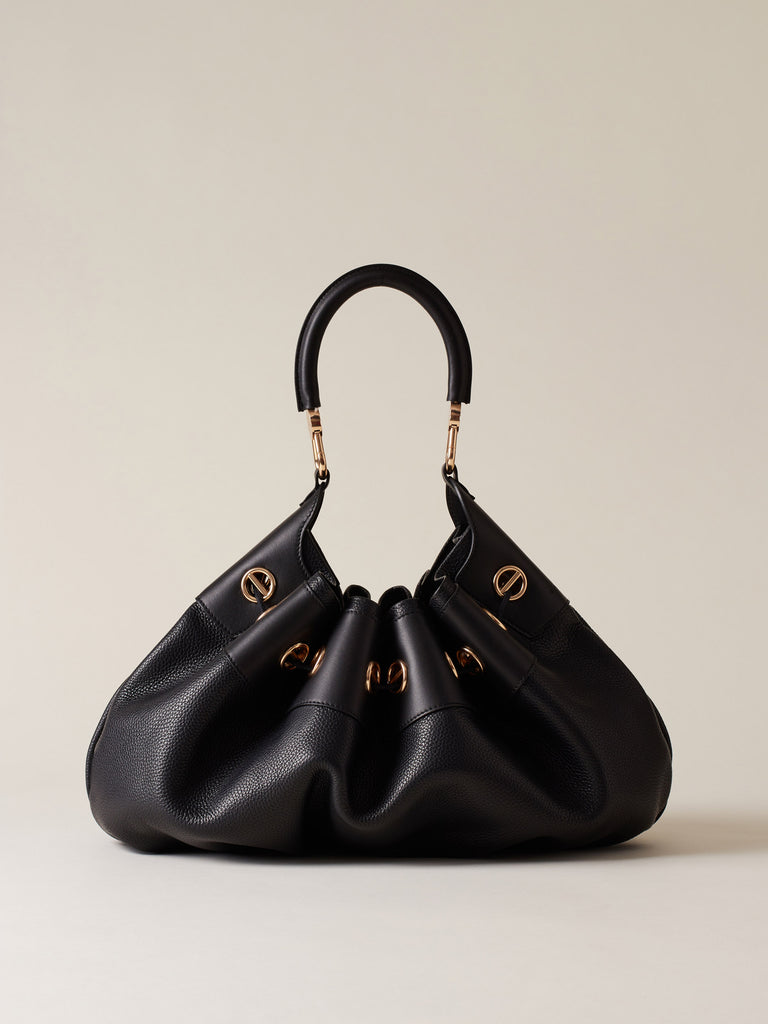 Leather shoulder bag - COLLIER HOBO BAG LARGE - Borbonese