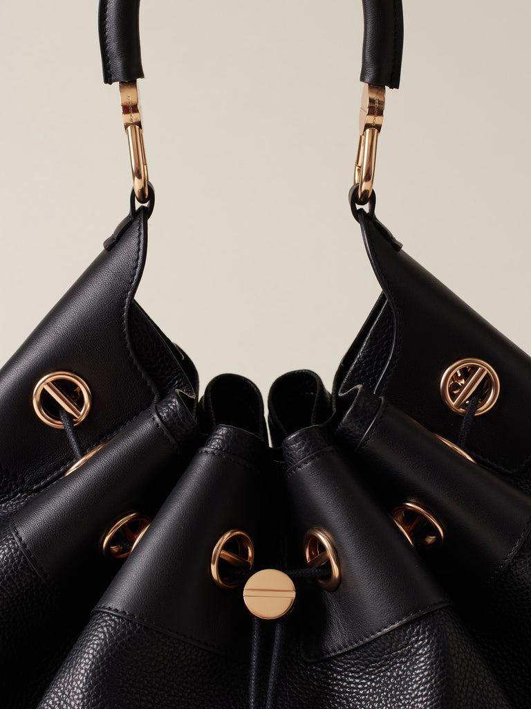 Leather shoulder bag - COLLIER HOBO BAG LARGE - Borbonese