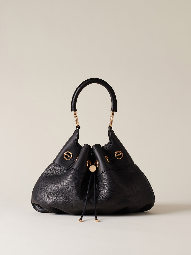 Leather Handbag - COLLIER HOBO BAG MEDIUM - Borbonese