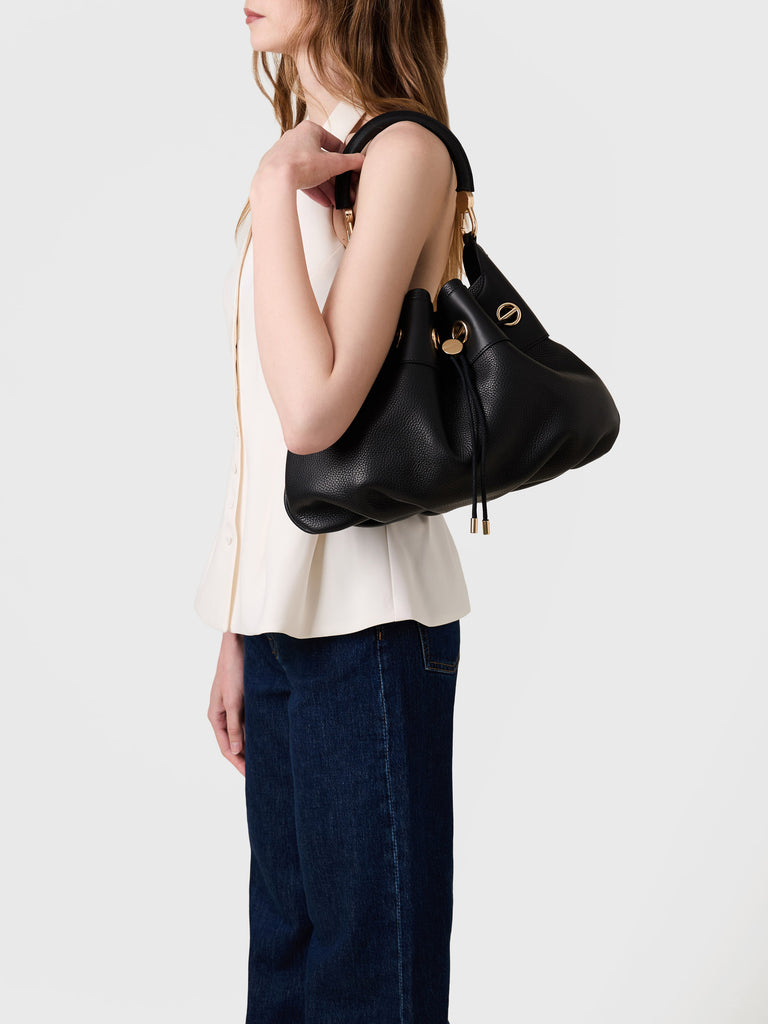 Borsa a mano di Pelle - COLLIER BORSA HOBO MEDIUM - Borbonese
