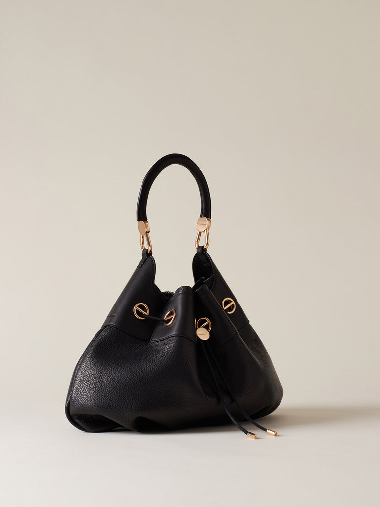 Leather Handbag - COLLIER HOBO BAG MEDIUM - Borbonese