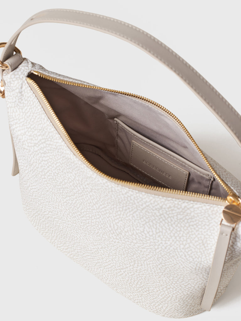 Borsa a spalla in Tessuto riciclato Op e Pelle - PRIVE SECCHIELLO SMALL - Borbonese