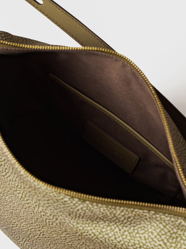 Op Recycled fabric and Leather Shoulder bag - PRIVE BUCKET BAG MEDIUM - Borbonese
