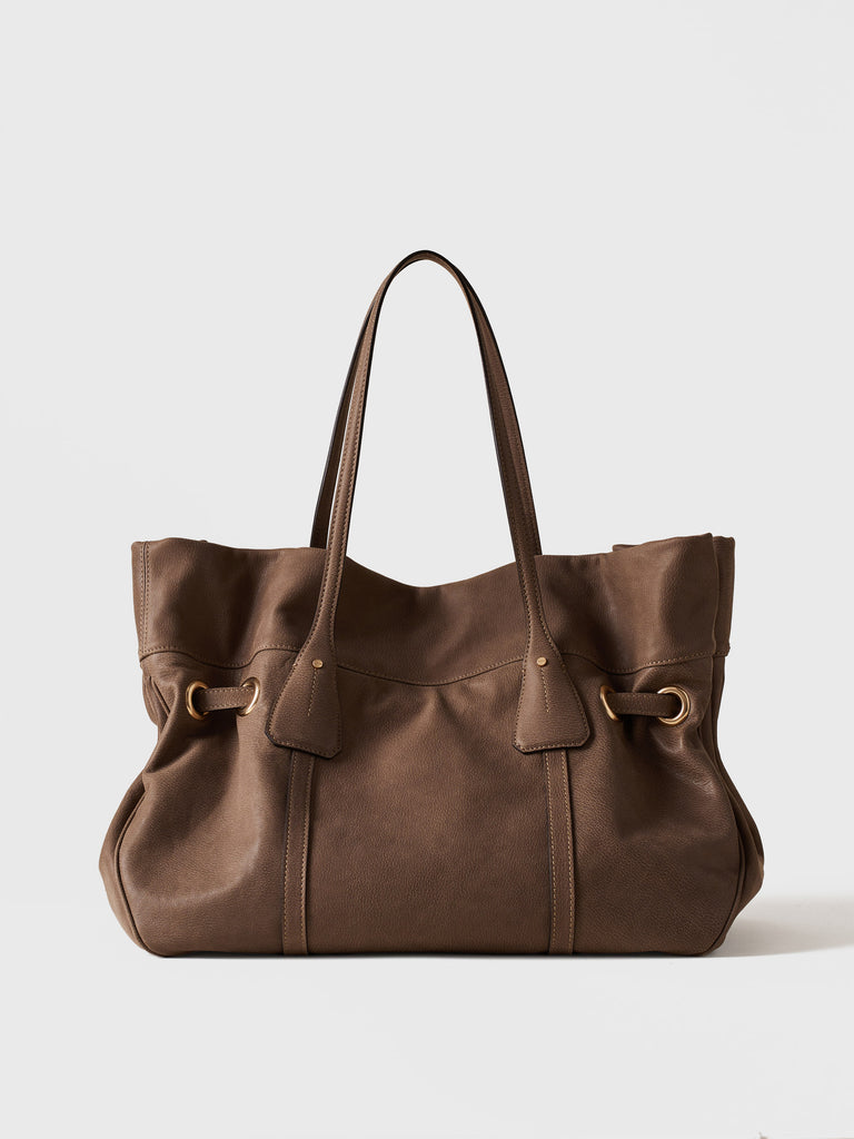 Leather shoulder bag - PRIVE SHOPPING BAG LARGE - Borbonese