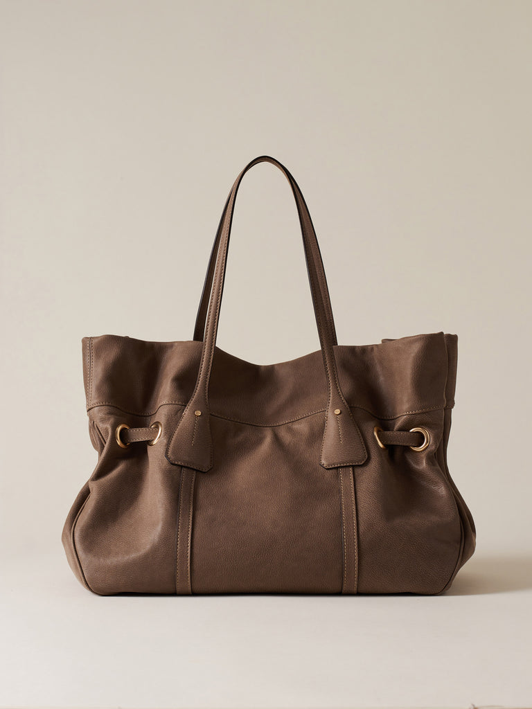 Leather shoulder bag - PRIVE SHOPPING BAG LARGE - Borbonese