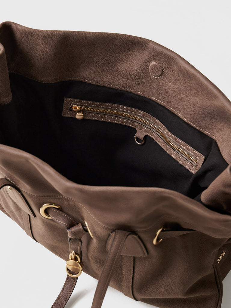 Leather shoulder bag - PRIVE SHOPPING BAG LARGE - Borbonese