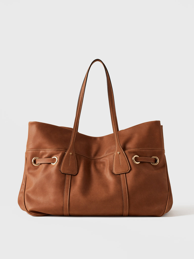Leather shoulder bag - PRIVE SHOPPING BAG LARGE - Borbonese