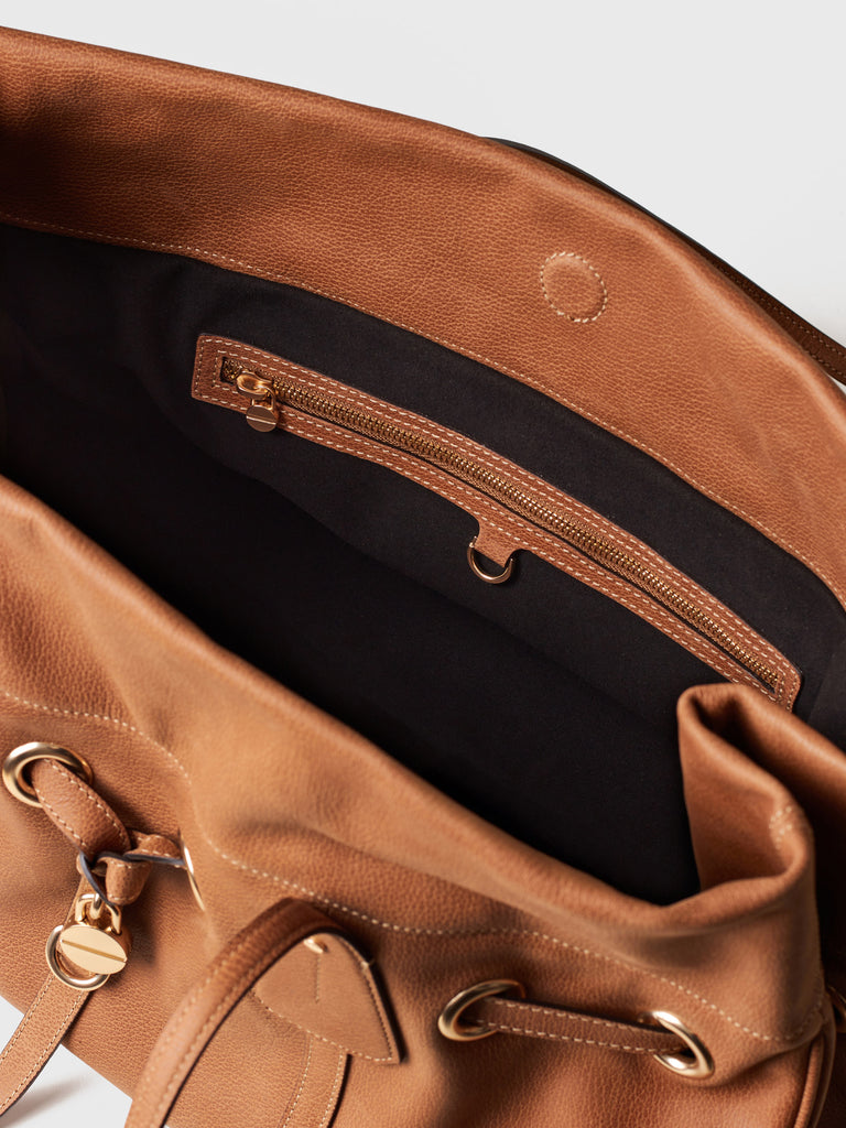 Leather shoulder bag - PRIVE SHOPPING BAG LARGE - Borbonese