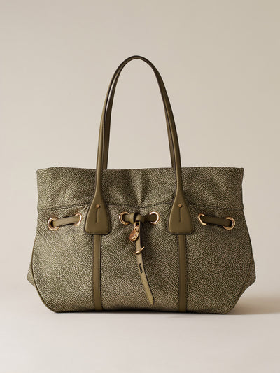 PRIVE BORSA SHOPPING LARGE  - The Khaki Edit - Borbonese