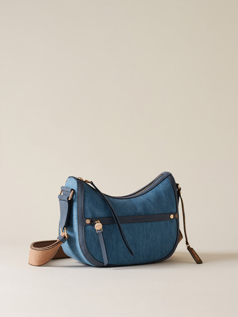 Denim shoulder bag - LUNA BAG SMALL - Borbonese