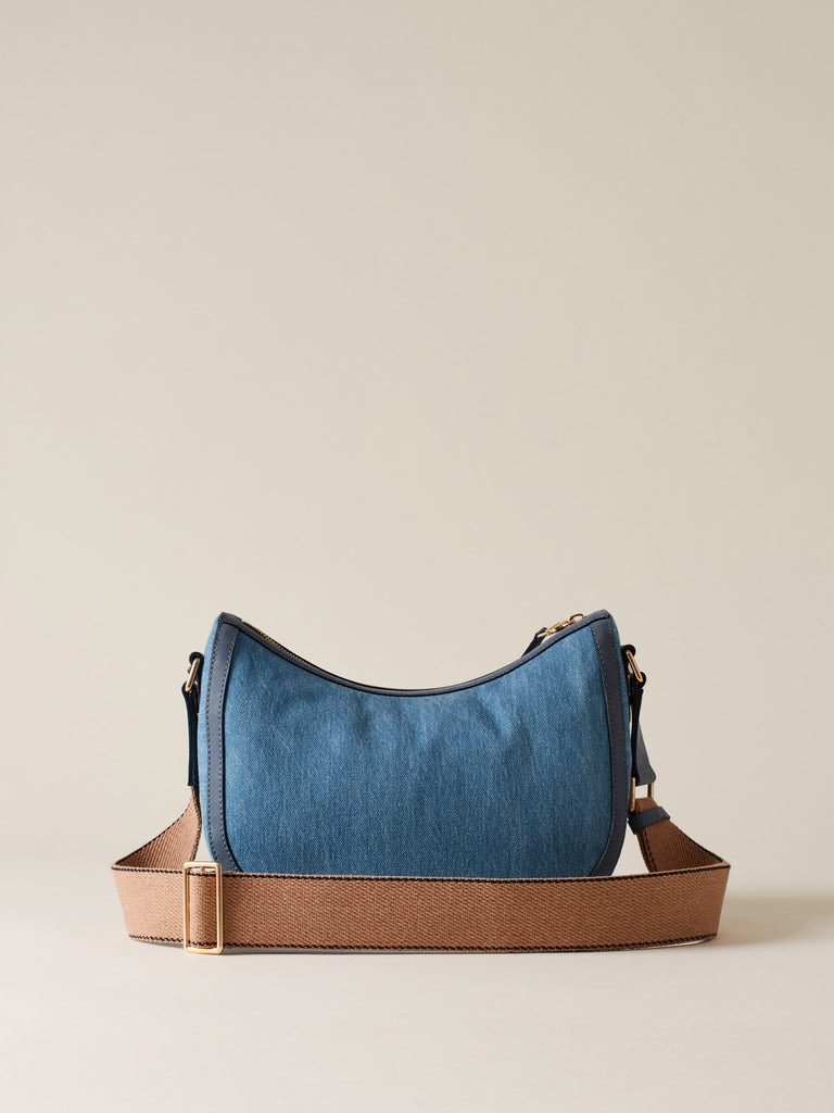 Denim shoulder bag - LUNA BAG SMALL - Borbonese