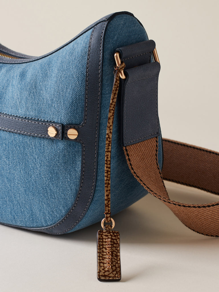 Denim shoulder bag - LUNA BAG SMALL - Borbonese